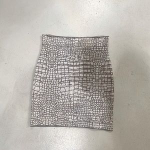 BCBG bandage skirt in reptile print